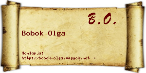 Bobok Olga névjegykártya