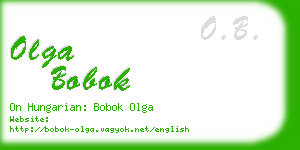 olga bobok business card